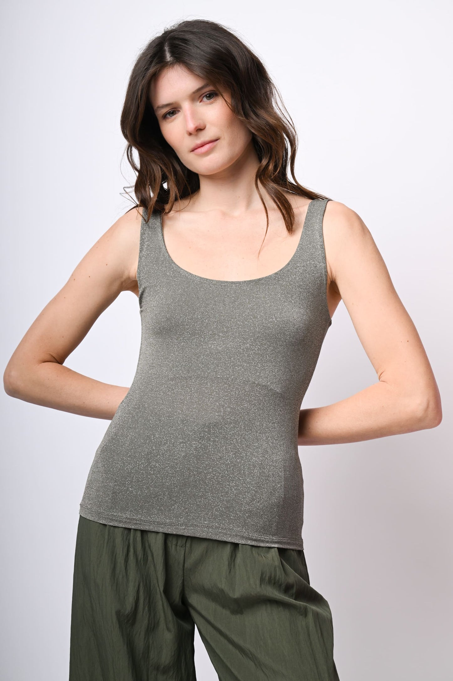 Canotta in maglia lurex